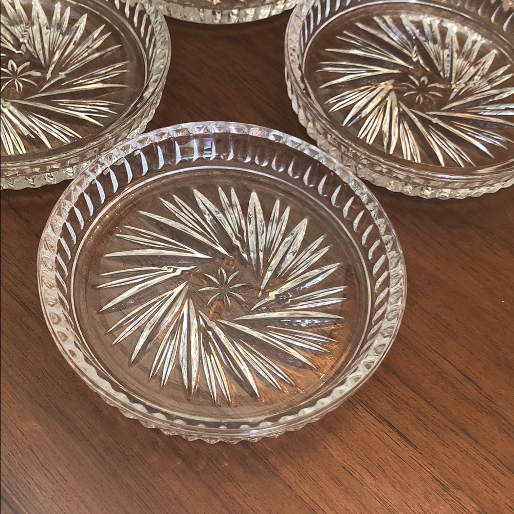 Adria Pinwheel Crystal Coasters Set of 8